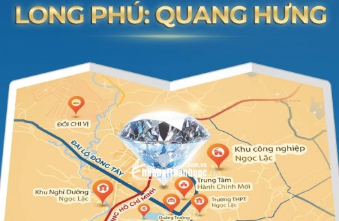 Bán Đất Nền Long Phú Quang Hưng - LÕI ĐÔ THỊ - Sẵn Sổ Đỏ - Giá Chỉ Hơn 4tr/M2